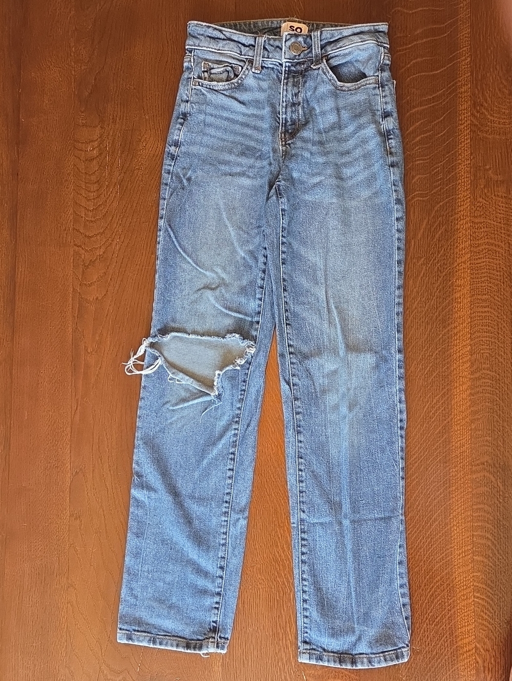 SO High-Rise Light Blue Ripped Women’s Jeans Size 3